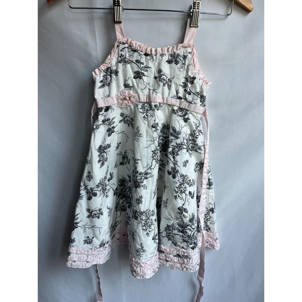 Biscotti Collezioni Girls 100% Cotton Floral Babydoll Dress Size 4 Cute Prairie